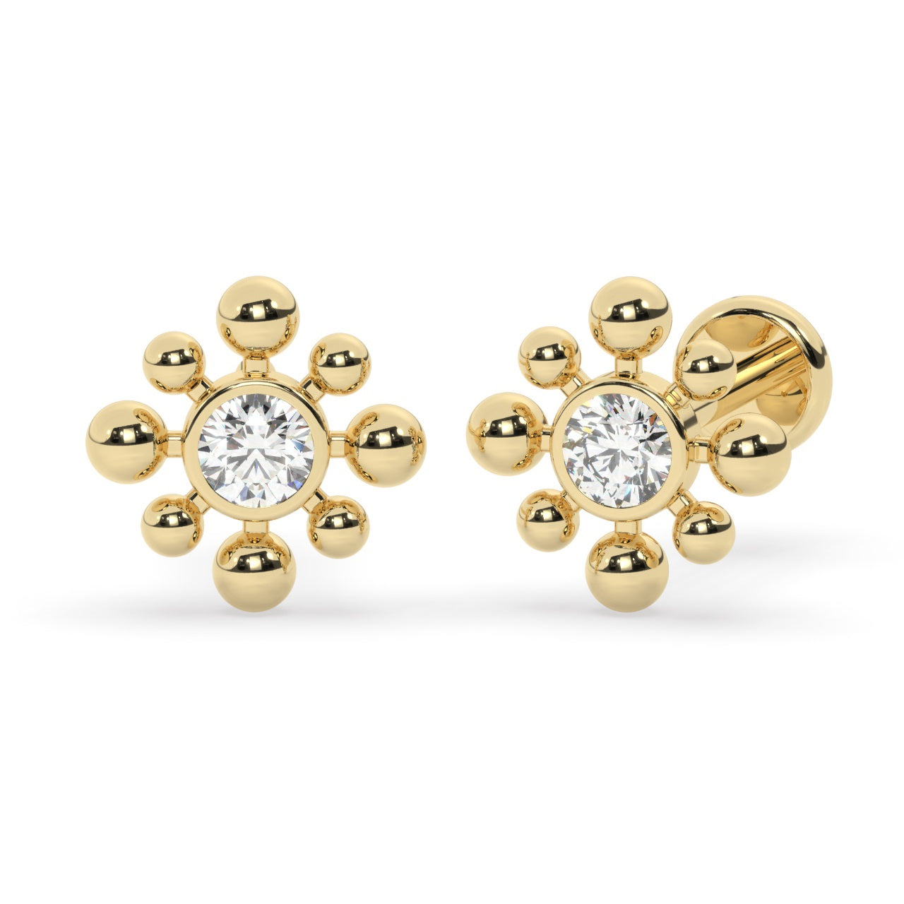 Crystal Labret Rings