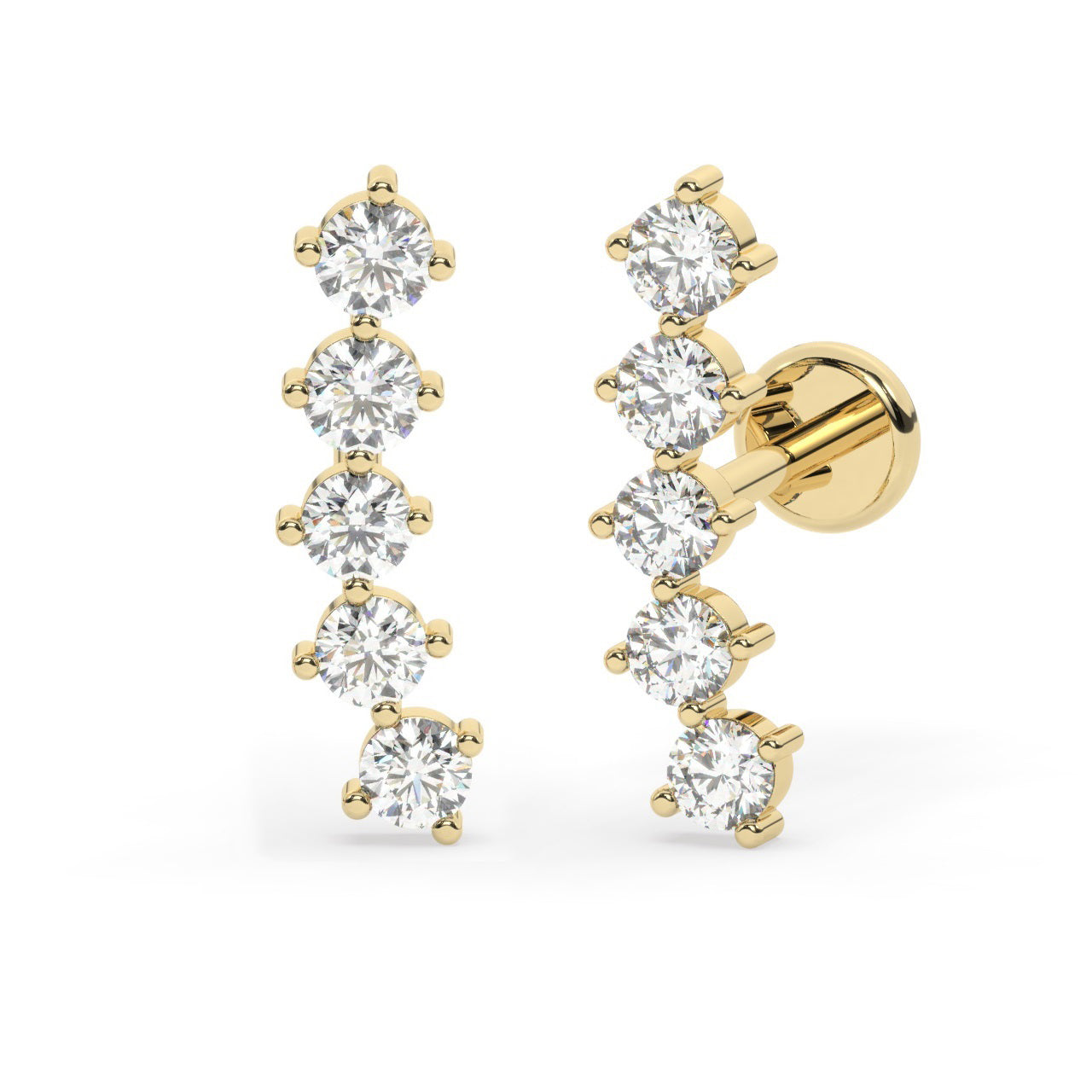 Diamond Helix Piercing Stud