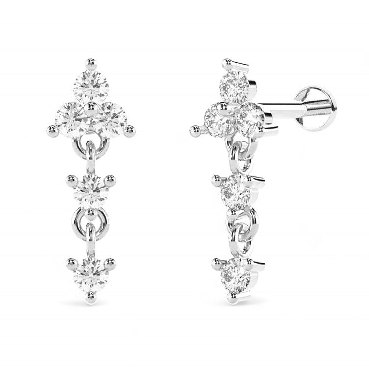 Crystal Helix Earrings