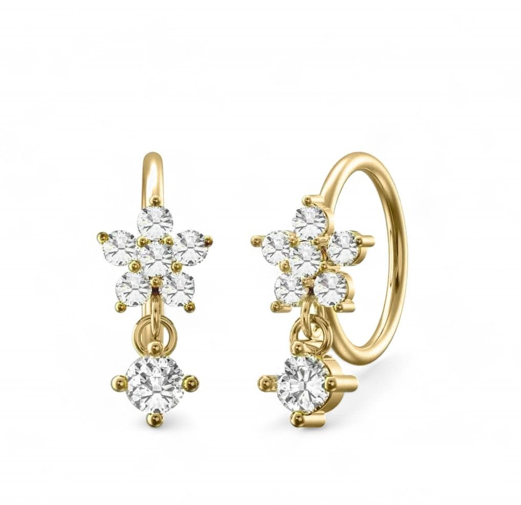 Butterfly Crystal Helix Earring