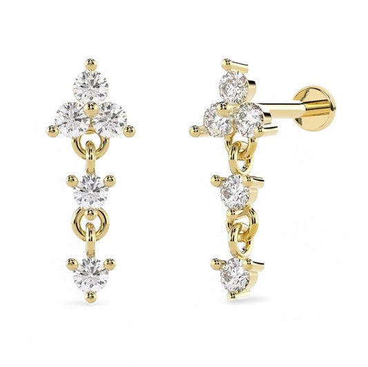 Crystal Helix Earrings